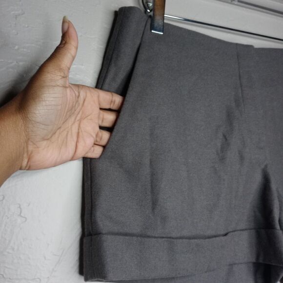 ALLSAINTS Italian Cloth High Waist Cuffed Hem Shorts - Picture 3 of 5